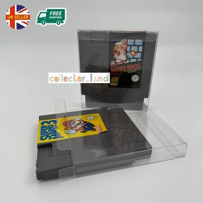 NES Cartridge Case Nintendo PAL Clear Rigid Plastic Display Cart Protector Game
