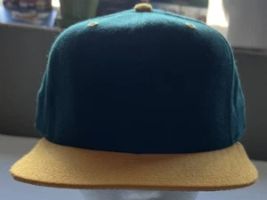 Vintage New Era Pro Model Hat Size 6 3/4 Made USA Brand New Dark Green/Yellow - Picture 1 of 10