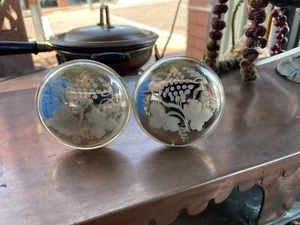 Pair of Vintage Mercury Glass Tie Backs - Picture 1 of 3