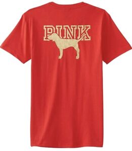 New Victoria’s Secret Pink T-shirt Red size  L short  sleeve