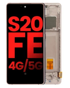 OLED Assembly With Frame For Samsung Galaxy S20 FE 4G / 5G (Cloud Orange) - Picture 1 of 11
