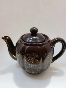 VTG. Hand Painted Ceramic Teapot Floral Pattern Japan - Picture 1 of 5