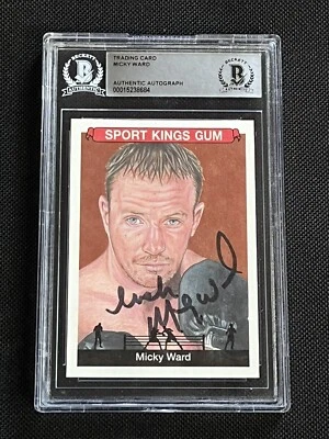 “IRISH” MICKY WARD 2018 SAGE SPORTKINGS SIGNED AUTOGRAPHED CARD BAS AUTHENTIC - Image 1 of 2