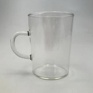 Heat Resistant CLEAR GLASS MUG CUP - PLAIN - C-Handle; Single Walled; Schott? - Picture 1 of 5