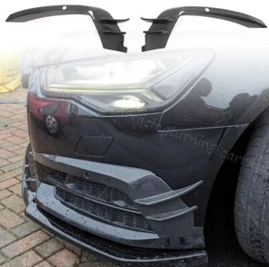 For Audi A6 Sline S6 15-18 Carbon Fiber Front Bumper Splitter Canard Fins Vent - Bild 1 von 16