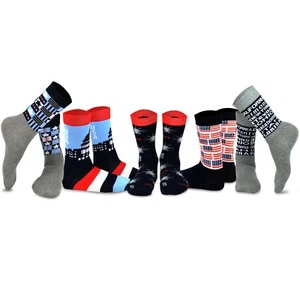 TeeHee Neuheit modische Americana Baumwolle Crew-Socken für Herren 5er-Pack (I Love USA) - Bild 1 von 6