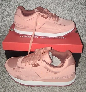 Under Armour Women's Size 7.5 UA Essential Runner Shoes Casual 3028409-600 Pink - Picture 1 of 9