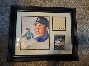 KEN GRIFFEY JR KELLY RUSSELL LITOGRAPHS PRINT ORIGINAL ART MATTED LIMITED - Picture 1 of 5