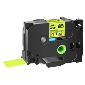 1× Ruban étiqueteuse Compatible avec Brother TZe-C51 Noir sur jaune fluo 1" - Zdjęcie 1 z 10