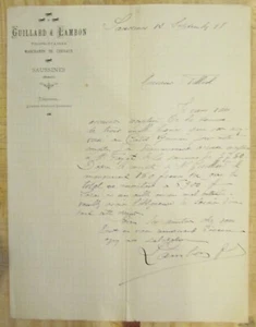 INVOICES 1898 LETTER TO HAVE GUILLARD & LAMBON MERCHANTS HORSES SAUSSINES HÉRAULT - Picture 1 of 1