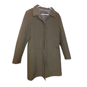 Portrait Quilted Jacket Size L Womens Packets Outwear Green Lightweight Comfy - Picture 1 of 9