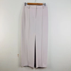 Portmans Nude Blush Beige High Waist Front Split Pencil Midi Skirt 10 Pleated - Bild 1 von 15