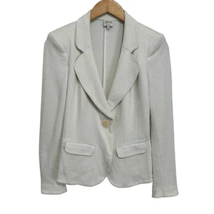 Armani Collezioni Made in Italy Tailored Blazer Jacket - White/Cream - Size 8 - Picture 1 of 6