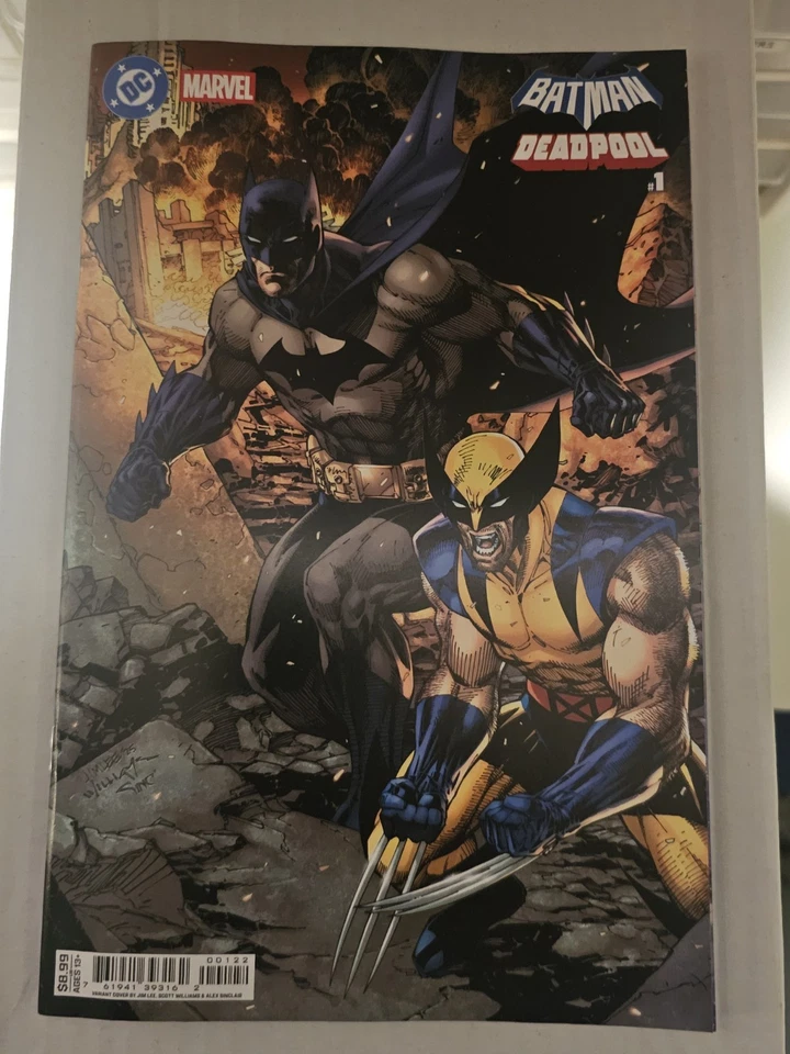 DC Marvel Batman Deadpool #1 CVR K Jim Lee Batman Wolverine VARIANT DC NM
