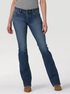 Women's Wrangler Retro Mae Mid-Rise Bootcut Jean Size 27x32 NWT Blue Denim - Picture 1 of 20