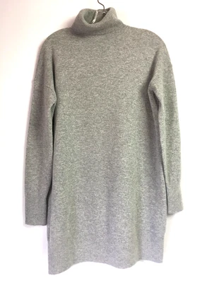 Everlane Womens Small Cashmere Sweater Dress Gray Knit Turtleneck Mini - Image 1 of 4