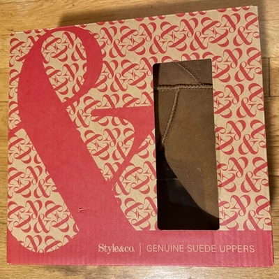 Style & Co. 正品栗色麂皮绒鞋面 — 第 1/4 张图片