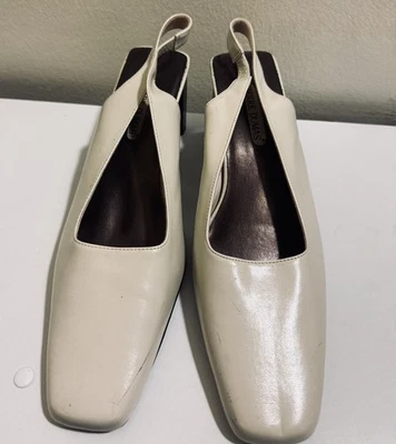 Zapato Mujer Blanco Talla 11 M Color Beige/Negro Perlas  Foto 1 de 4