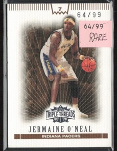 2007-08 Topps Triple Threads Sepia #77 Jermaine O'Neal Indiana Pacers 64/99