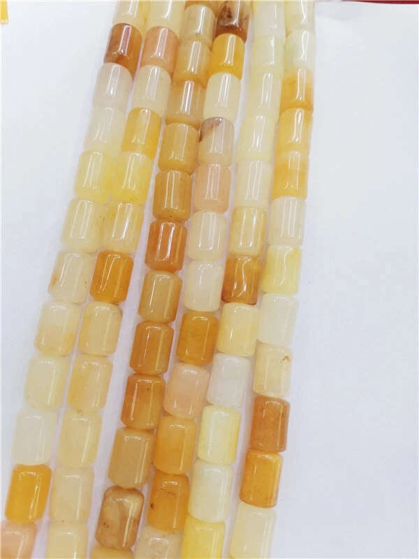 1 Strand 14x10mm Natural Yellow Aventurine Cylinder Spacer Beads 15.5inch HH8823 - Image 1 of 1