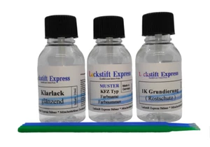 Lackstift Set geeignet für Mini: A62 White Silver Metallic / Dreifach / je 30ml - Bild 1 von 7