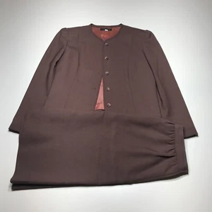 Breckenridge Suit Set Womens Size 8/10 Mauve 2 Piece Blazer Jacket A-Line Skirt - Picture 1 of 22
