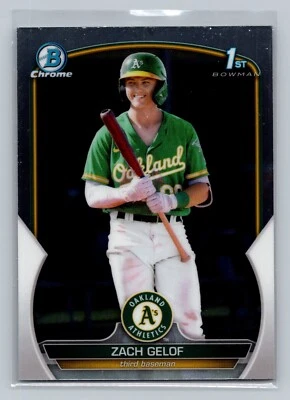 2023 Bowman Chrome Zach Gelof 1st Bowman ROOKIE #BCP-1 - Oakland Athletics - Image 1 of 2