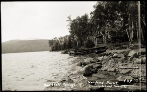 EARLY 1900s POSTCARD FILM NEGATIVE, "BARTLETT COTTAGE, MOOSEHEAD MAINE #525" - Picture 1 of 1