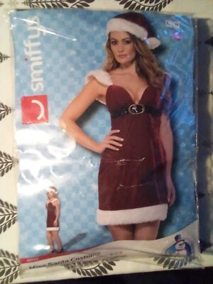 Disfraz Smiffy Miss Santa con Vestido y Talla Pequeña Mediana  Foto 1 de 2