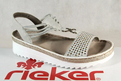 Sandálias femininas Rieker cinza V3285 novas!! - Imagem 1 de 4