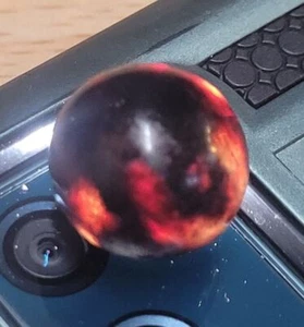 Lot of (6) Pcs. Antique Vintage Old Marbles Dark Red/Black Glass Approx. 1/2" - Picture 1 of 9