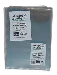 DANDY Comic Protection Sleeves, ARCHIVE STANDARD, Acid Free, 2 Sizes, FREE POST - Picture 1 of 37
