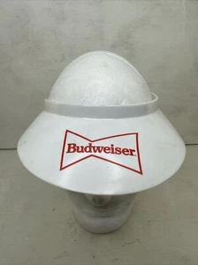 Vintage 80's 90’s Budweiser White Plastic Poker - Sun Visor- Fast Shipping - Picture 1 of 5