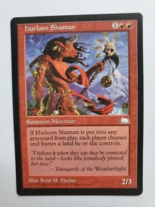 MTG Magic The Gathering Card hurloon Shaman Summon Minotaur Red Weatherlight - Picture 1 of 2