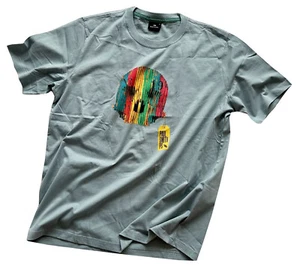 PAUL SMITH ORGANIC COTTON STRIPED SKULL PRINT T-SHIRT / TOP BNWT SZ-XL RARE - Picture 1 of 11