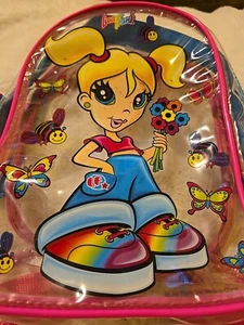 Rare HTF Lisa Frank Small 10" Backpack Blonde Girl - Groovy Girl - Vintage 90's - Picture 1 of 14