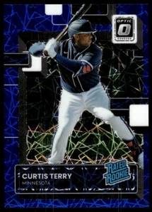 2022 DONRUSS OPTIC RATED ROOKIE BLUE VELOCITY /99 Curtis Terry Texas Rangers - Picture 1 of 2