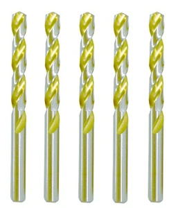 Broca HSS 11/32" longitud Jobber taladro metal torcido titanio oro flauta-5 piezas - Imagen 1 de 6