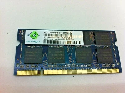 OEM Nanya 1GB PC2-5300 DDR2-667MHz Non ECC Dell HP Memory NT1GT64U8HB0BN-3C 194 - Image 1 of 2