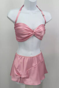Fredericks of Hollywood Size M Sleep Set Pink Halter Top & Skirt