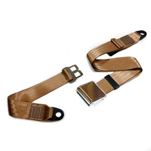 2 point Lap Seatbelt for Classic Car - TAN - Manufactured in the UK - Picture 1 of 4