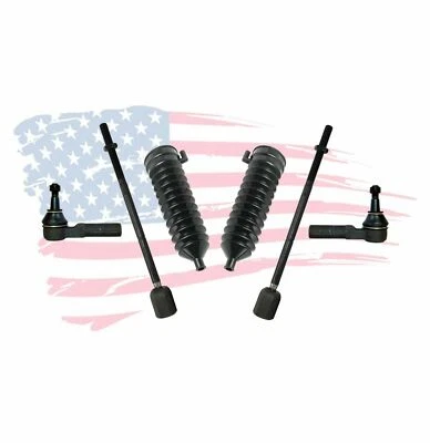 6 Pc Steering Kit for Ford Taurus Mercury Sable Inner Outer Tie Rod Bellow Boots - Image 1 of 4