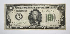 1928 A $100 Federal Reserve Note, Chicago, Redeemable In Gold - Picture 1 of 2