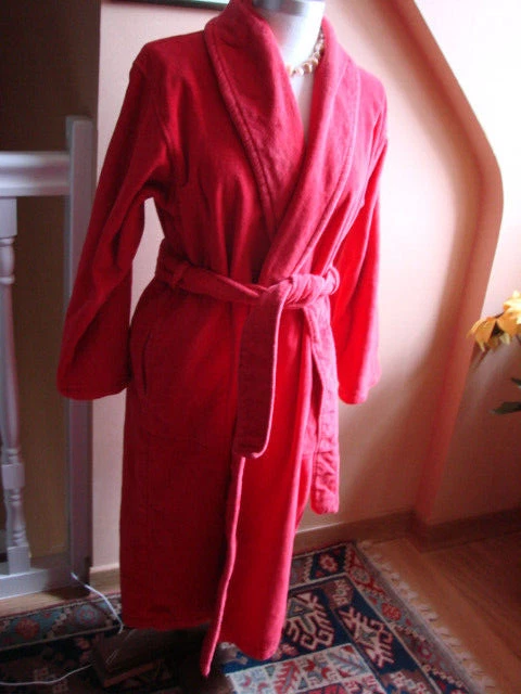 peignoir en eponge velours T38/40 (taille grand ,42)rouge - Photo 1/4