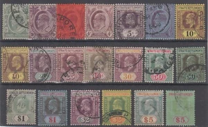 Straits Settlements - 1904-11 - SC 109-28 - Used - Complete set - Picture 1 of 1