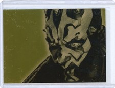DARTH MAUL 2009 TOPPS STAR WARS GALAXY 4 #13 "GOLD PARALLEL" FOIL CARD 475/500