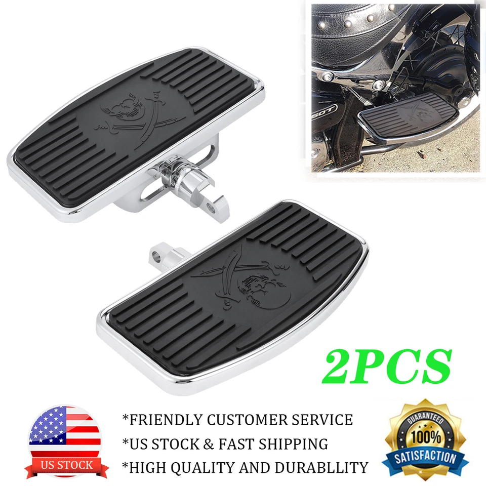 Passenger Footrest Footboard For Harley Touring Dyna Fat Bob Sportster 883 1200 Foto 1 de 4