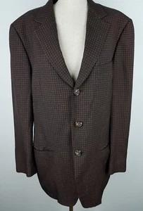 Abrigo deportivo chaqueta pata de gallo suave Ermenegildo Zegna 100 % viscosa para hombre talla 40 - Imagen 1 de 7