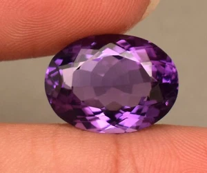 Natural Purple Color Amethyst Gemstone Oval Cut 7.10 Ct Certified Gemstone - Picture 1 of 5