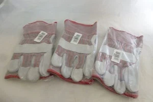 Leather Palm Gloves Style 1270B, 3 pairs, Large Free Shipping New - Picture 1 of 4